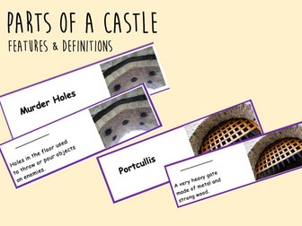 Parts of a Castle - Matching Cards