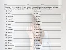 tag questions jumbled words worksheet teaching resources