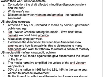 D1 / A** What Best Explains US Opposition to Vietnam Full Essay Plan