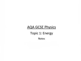 AQA GCSE Physics Revision - Topic 1 - Energy (*RevisionPro*)