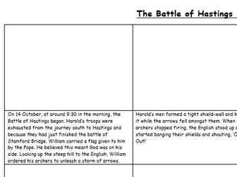 Battle of Hastings storyboard