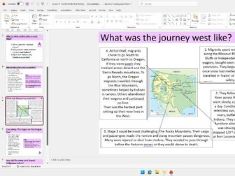 OCR B GCSE making of America lesson 8-moving west 1850s