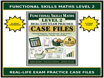 Functional Skills Maths Level 2 Real-Life Exam Practice Workbook with Answers