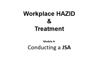Module 4 - Conducting a JSA