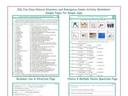 Natural Disasters and Emergency Interactive Worksheets for Google Apps ...