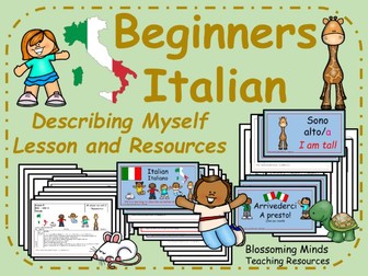 Italian lesson and resources : Describing myself
