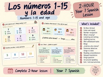 Spanish Numbers 1–15 & Age | Year 7 Spanish | 2-Hour Lesson