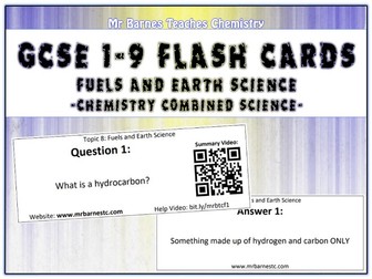 GCSE Chemistry Flash Cards - Fuels and Earth Science