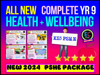 Year 9 Complete Health and Wellbeing PSHE NEW