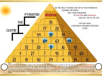 Climb the Pyramid factors and multiples game