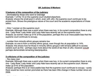 AQA UK Politics 9 Marker Judiciary Plans