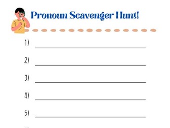 Pronoun Scavenger Hunt