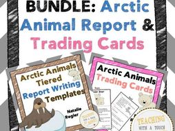 Arctic Animal Bundle: Report Writing Trading Cards and Trading Cards