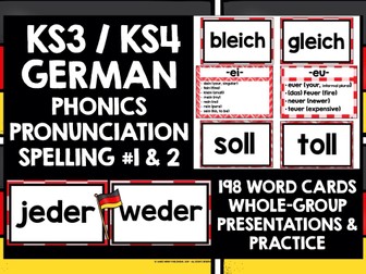 GERMAN PHONICS PRONUNCIATION SPELLING BUNDLE #1