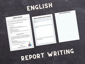 Report Writing Functional Skills English Task & Report Writing Formatting Template L1/L2 GCSE