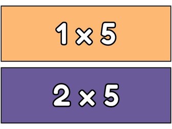 5 times table flashcards