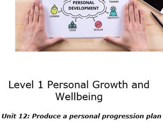 Btec L1 Personal Growth - U12 - Produce A Personal Progression Plan