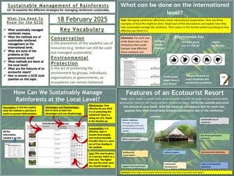 Sustainable Management of Tropical Rainforests