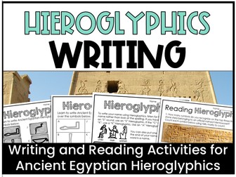 Ancient Egypt Hieroglyphics Writing Hieroglyphs Activity