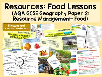 Food AQA GCSE Geography Lessons