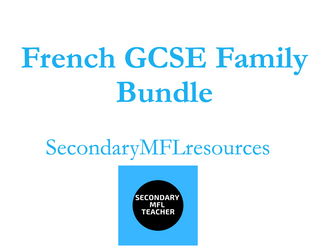 GCSE French Family, Daily Routine & Chores Bundle