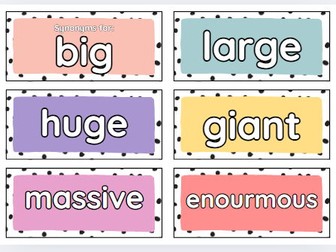 Synonym Flashcards & Word Wall Posters | Vocabulary Building Display Pack