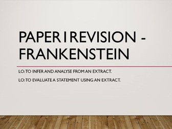 GCSE Paper 1 Language Revision - Frankenstein