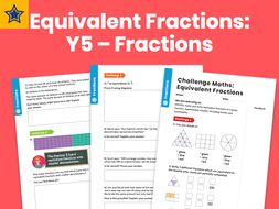 Equivalent Fractions Y5 Fractions Maths Challenge Teaching Resources Equivalent Fractions Y5 Fractions Maths Challenge Teaching Resources