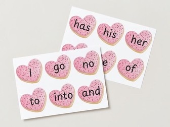 Valentines tricky words