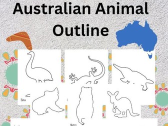 Aboriginal Australian Animals Outline