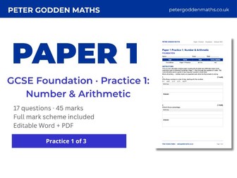 GCSE Maths Foundation Paper 1 Practice — Number & Arithmetic (Edexcel 1MA1)
