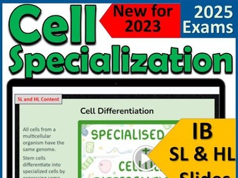 IB Biology B2.3 Cell Specialization - First Exams 2025