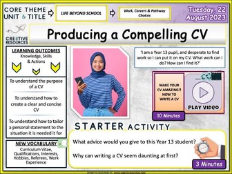 How to produce a CV