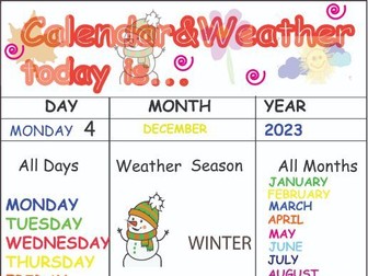 Classroom Calendar DIY
