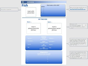 Fish classification and adaptations research lesson