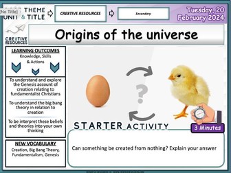 Origins of Universe - Religious Education Lesson