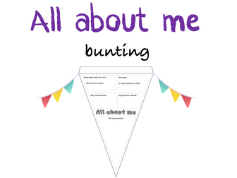 All about me bunting
