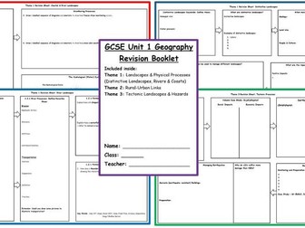 WJEC GCSE Unit 1 Revision Booklet: Themes 1, 2 & 3