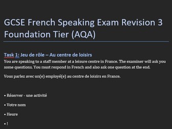 AQA style speaking revision & correction - 3