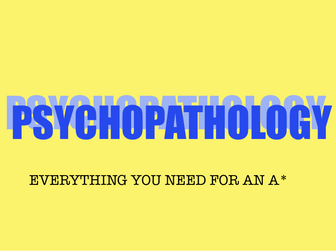 Psychopathology-AQA A Level Psychology