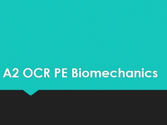 A2 OCR PE- Test and Mark Scheme on Linear Motion