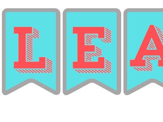 Learning Targets lettering display - Subject labels (editable target for each subject)