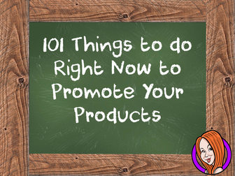  101 Ways to Promote your Products Right Now 