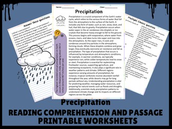 Understanding Precipitation: Engaging Reading Passage with Thought-Provoking Questions