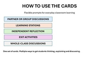 Critical Thinking Question Card | 24 Prompts