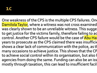 Criminology Unit 4: Model answers for 2022 paper