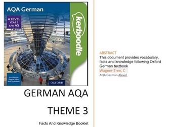 AQA A Level German Facts Knowledge Sheet Oxford German Theme 3
