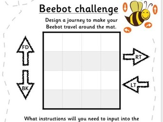 Beebot coding work sheet