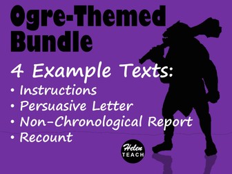 Ogre 4 Example Fiction and Non-Fiction Texts BUNDLE with Feature Identification & Answers