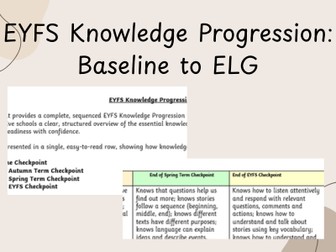 EYFS Knowledge Progression: Baseline to ELG